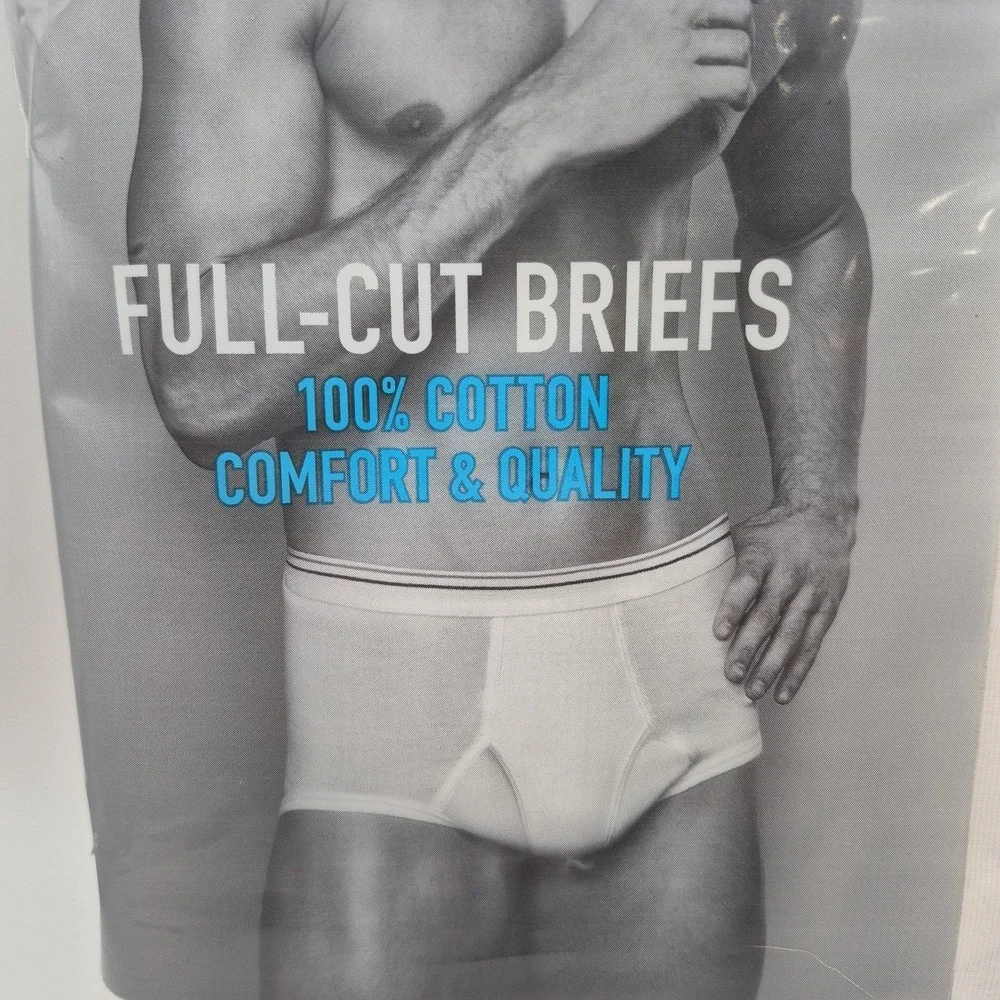 Stafford JCPenney Mens Size 36 Full-Cut Briefs 6 Pack White | New Old Stock